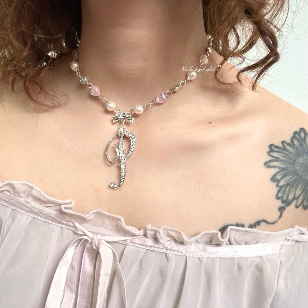 Neck.soul.glass | Your Name Necklace สร้อยคอผู้หญิง Custom Name Upon Request (อ่านคําอธิบาย Carefull