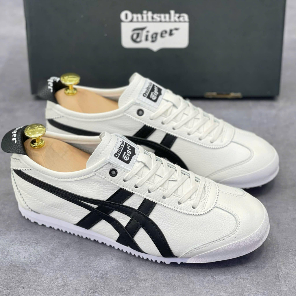 รองเท้าผ้าใบ Onisuka Tiger Tokuken White Black, Tiger Tokuten White Black รองเท้ากีฬาผู้ชายและผู้หญิ