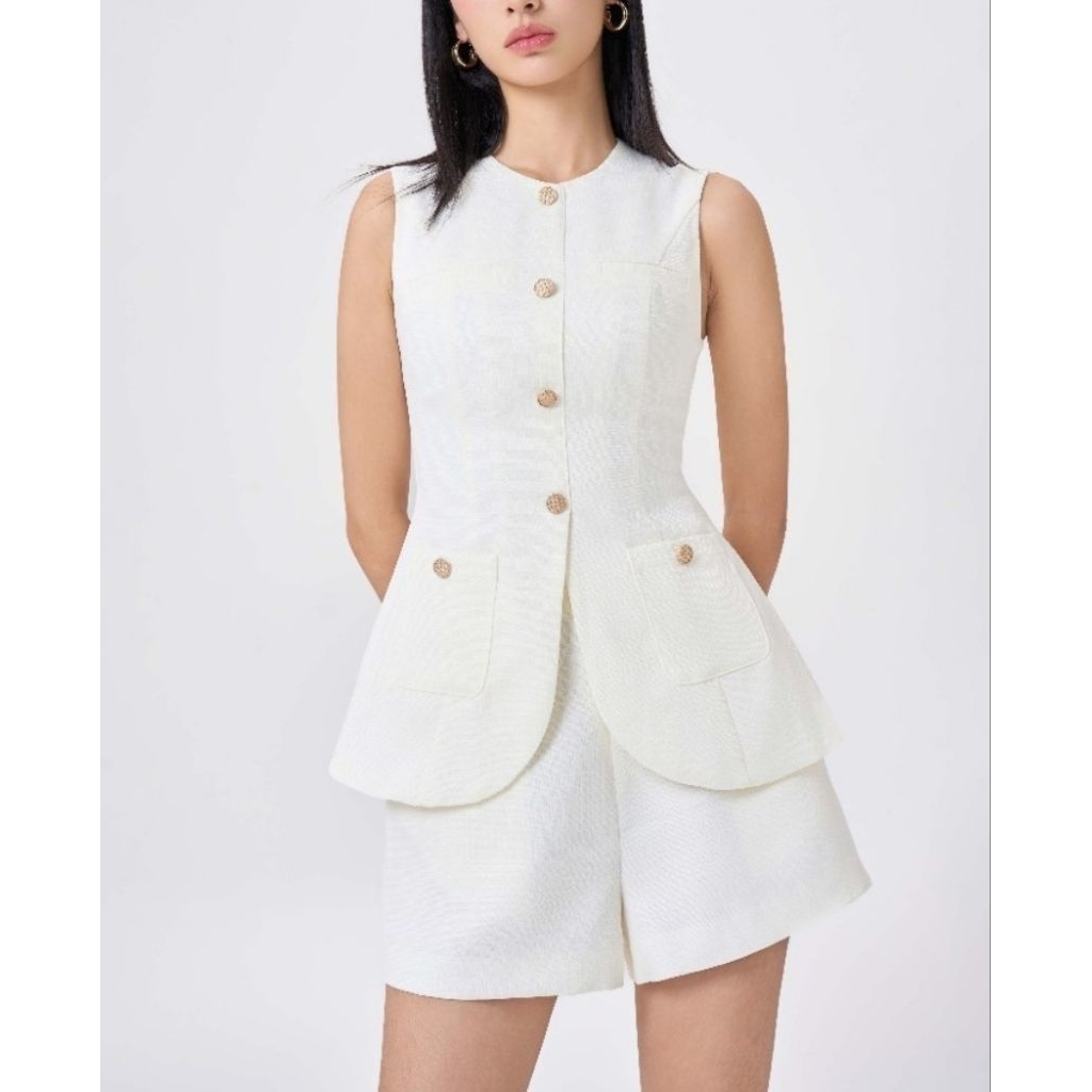 ชุดออฟฟิศแขนกุด Rechic Set