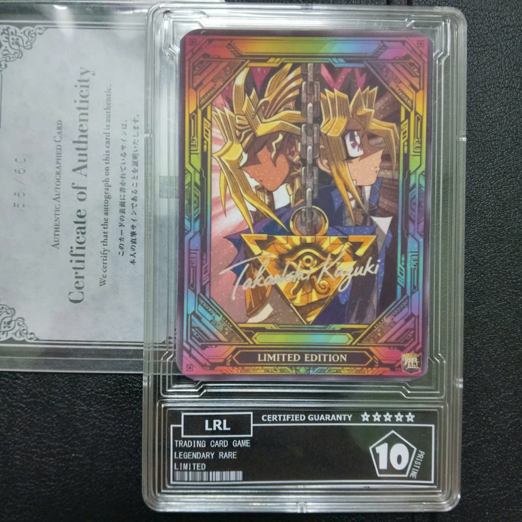 Slab Grading Yugioh Muto Yugioh การ์ด PSA ที่ลงนามจํานวนจํากัด