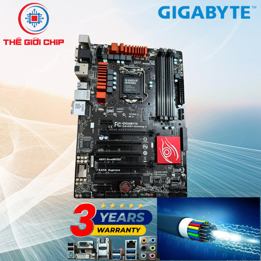 GIGABYTE GA H97-Gaming 3 M.2 I เมนบอร์ดเหมือนใหม่ 36 เดือนโดยซัพพลายเออร์