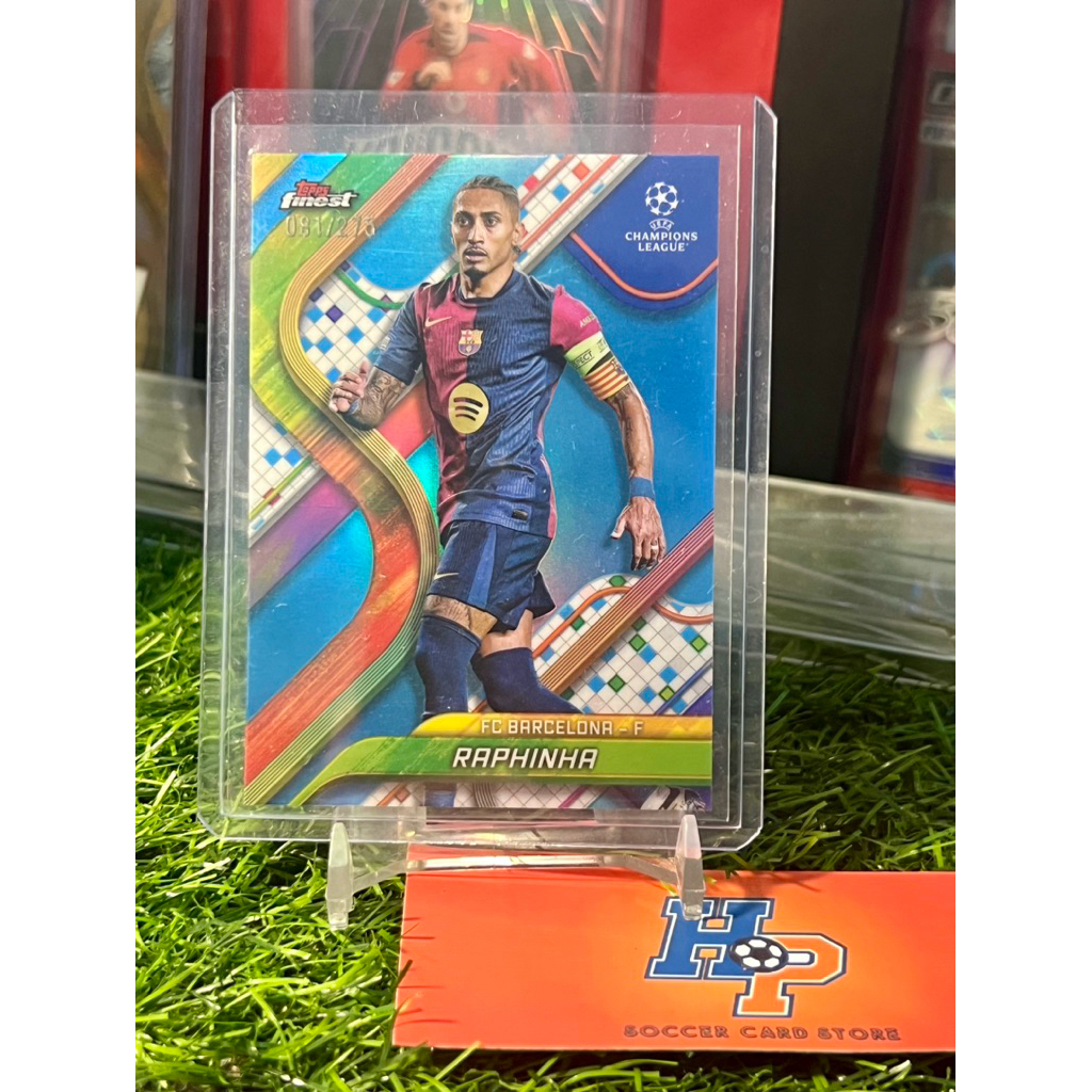 การ์ดฟุตบอล Raphinha /275 Topps Finest UCL 2024/25