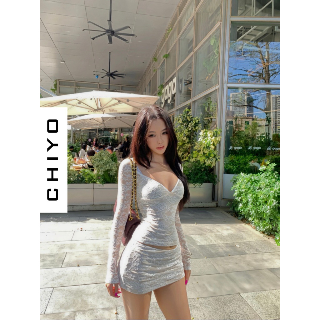 ชุดสินค้าปาร์ตี้ลูกไม้ลายดอกไม้ 2 ชิ้นพร้อมกระโปรง ย2เค สไตล์หรูหราสําหรับผู้หญิง - รูปที่ 3