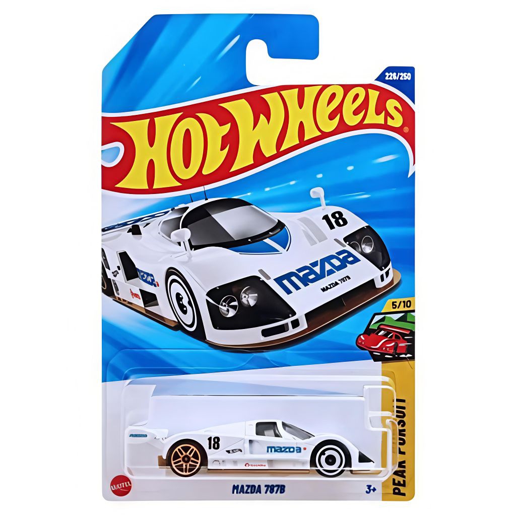 (ของแท้) 1:64 Scale Model Car Hot Wheels Mazda 787B สีขาว