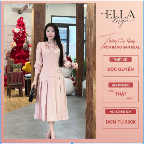 Ella Desgin Designer Dress สําหรับผู้หญิง สไตล์มิดิ แขนยาว คอเต่า กระเป๋าข้าง เหมาะกับใส่ทํางานหรืออ