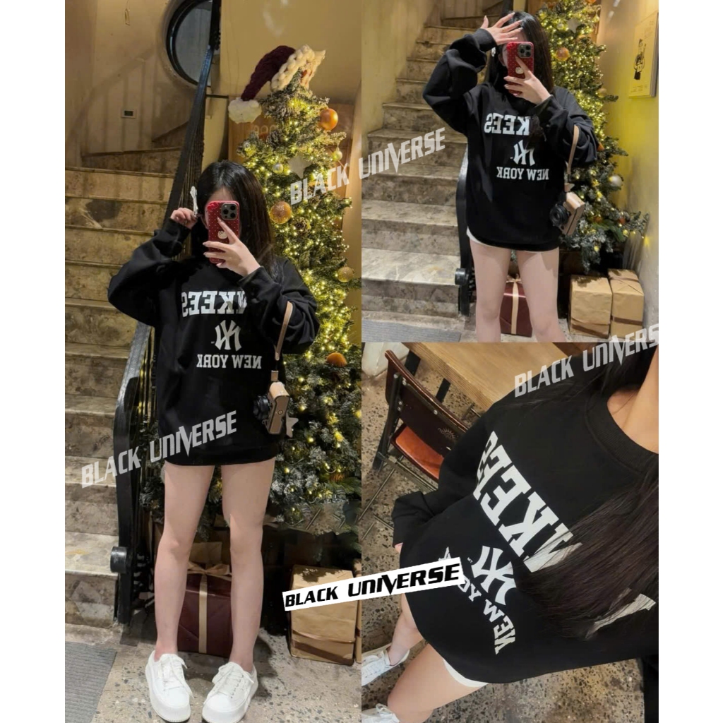 NIKE YANKER Sweater [ขนสุนัขจิ้งจอก] ทําจากผ้าสักหลาดบุขนคุณภาพสูง Gavana unisex สําหรับผู้ชายและผู้