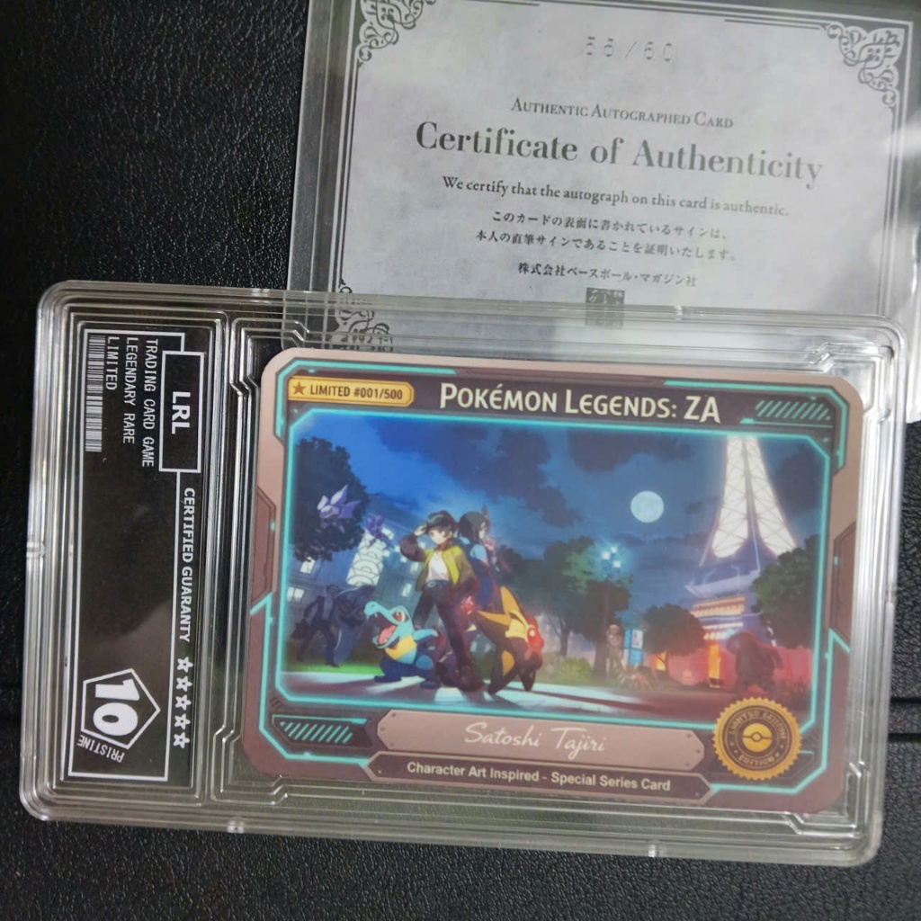 Slab Grading Pokémon Legends ZA darks limited พร้อมลายเซ็นการ์ด Nf3 33 PSA
