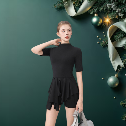 Dahye Skirt - Sports Skirt - Tennis, Golf, Pickleball - Premium Training Equipment - สีดํา