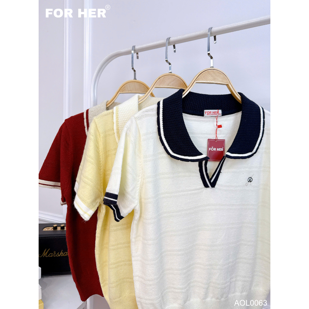 เสื้อสเวตเตอร์คอปกโปโล - AOL00631 AOL00632 AOL00633