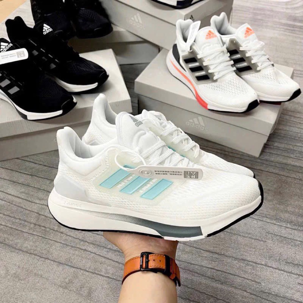 EQ21 EQT EQ21 รองเท้าผ้าใบสีขาวสีน้ําเงิน