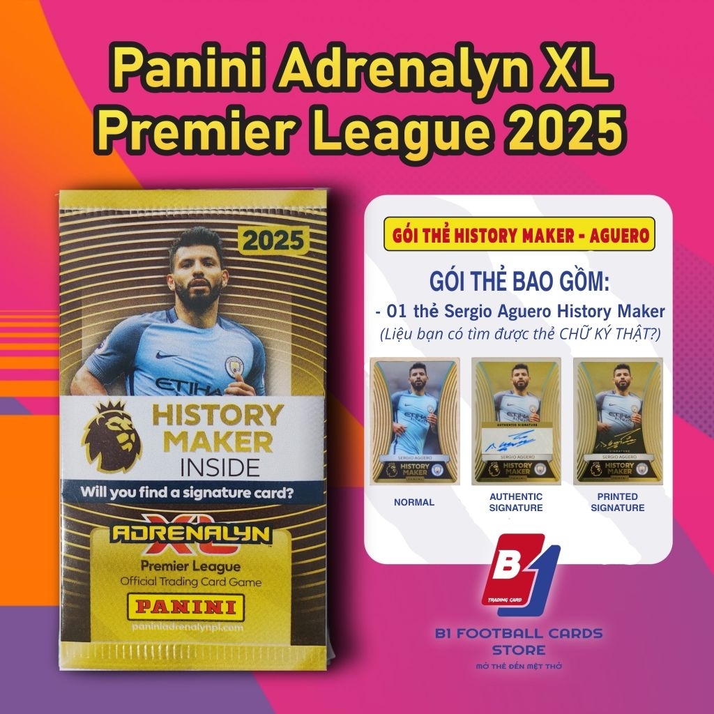 Aguero History Maker Packet - Panini Adrenalyn XL Premier League 2025 - การ์ดนักฟุตบอล