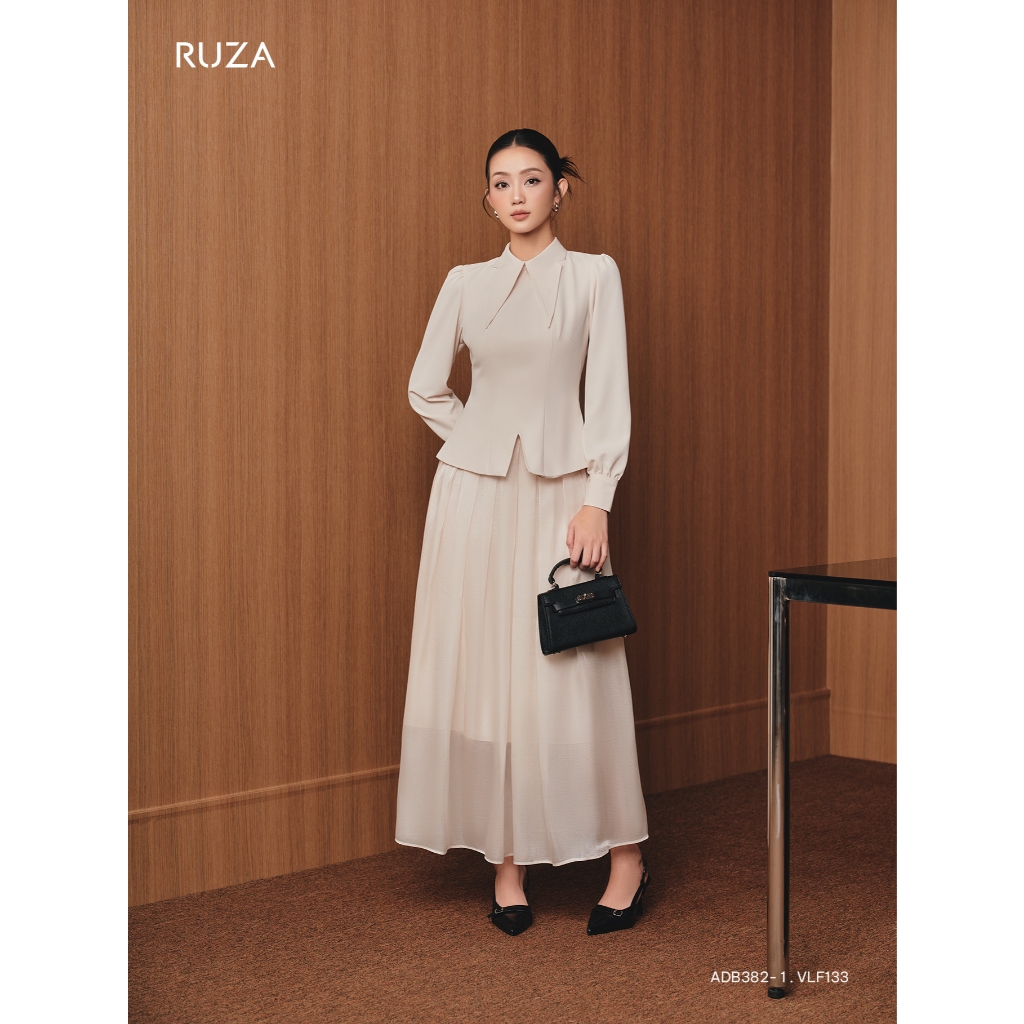 กระโปรงบานจีบ รูซ่า สไตล์แฟชั่นออฟฟิศหรูหรา VLF133 VLF134