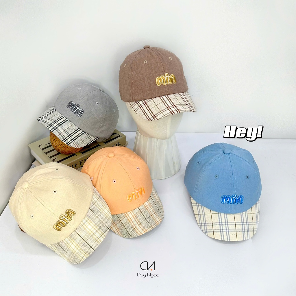 หมวกเบสบอลเด็ก Duy Louc Caro Min - วัสดุ Cotton Khaki Size 54 Standard Form Safe สําหรับเด็กทารก ของ