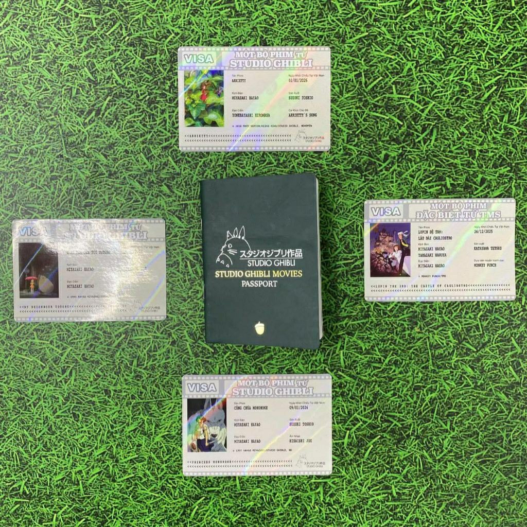 [CGV + GHIBLI STUDIO] หนังสือเดินทางใหม่ & Visa WIND STILL BLOW VISA TOTORO VISA ARRIETTY VISA MONON