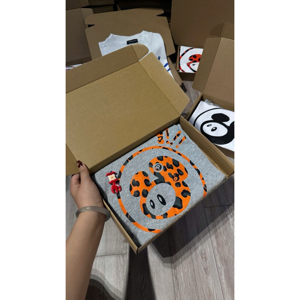 เสื้อยืดพิมพ์ลาย POP ผ้าคอตตอน 100% ไซส์ 50-90kg