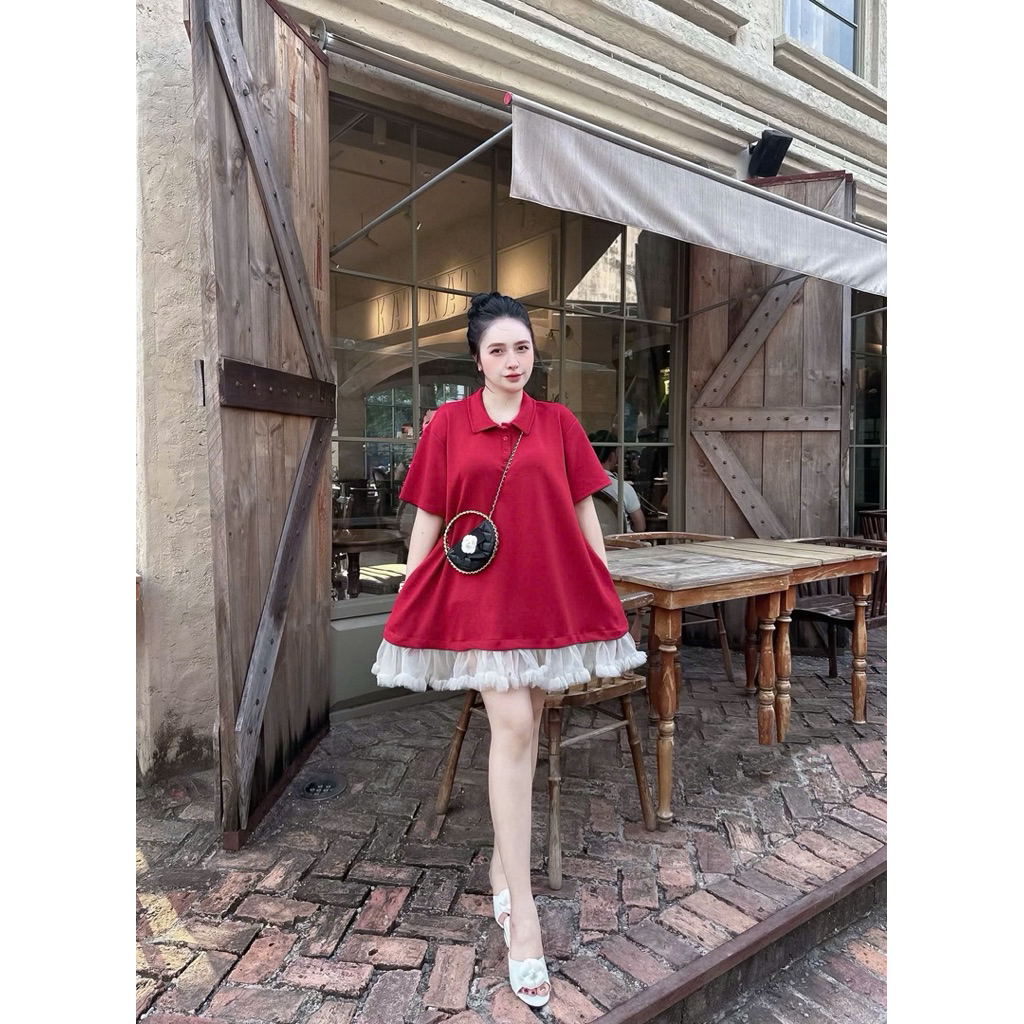 [NT BIGSIZE] BB DOLL WHITE POLO DRESS