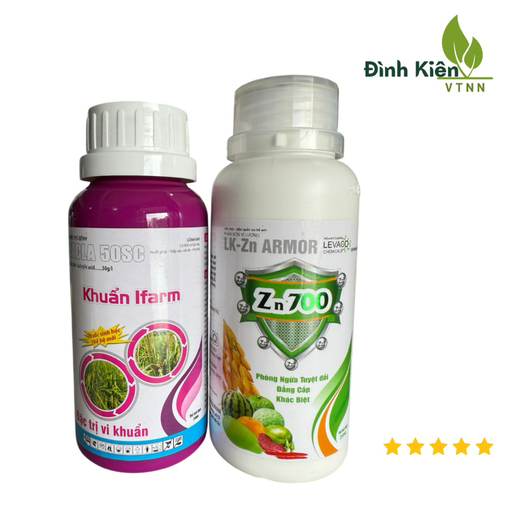Ifarm + Zinc 700 Bacteria คู่ น้ํายาทําความสะอาดแบคทีเรียและข้นใบ