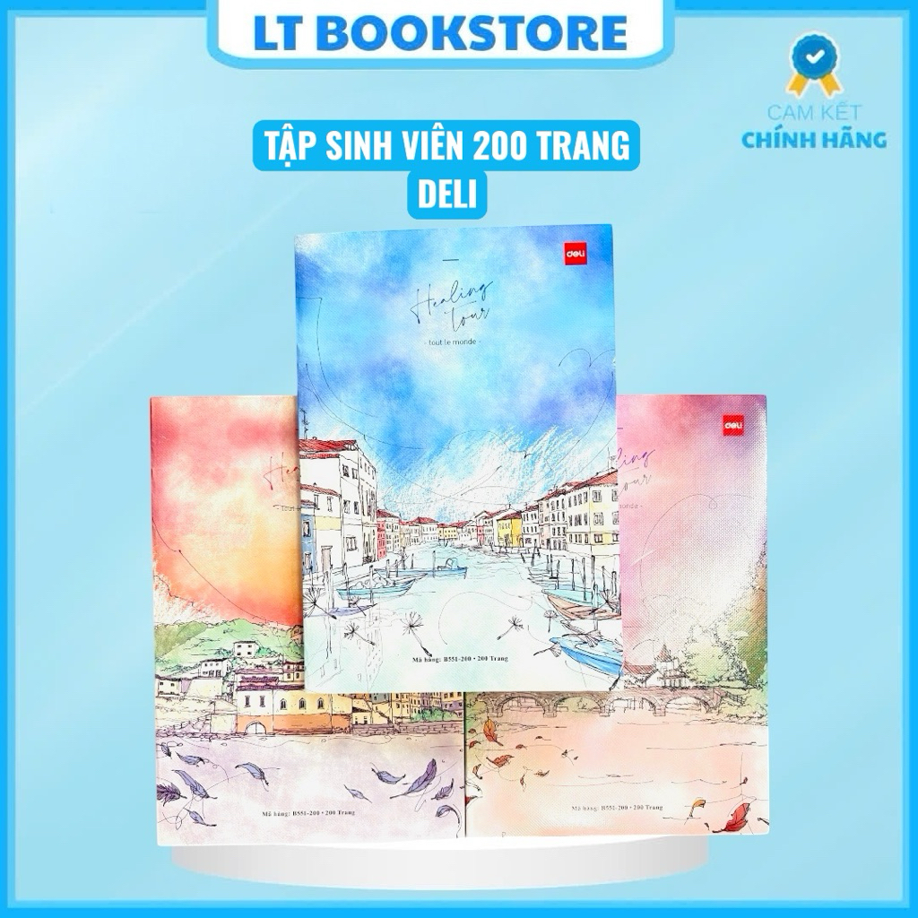 Combo 1/3/5 Deli B5 Student Notebook 200 หน้า – Healing Tour