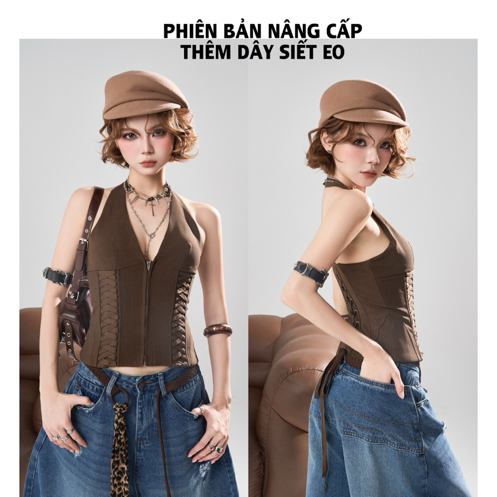 JENNIE คอร์เซ็ท เสื้อสีแดง/ดํา (HIGH QUALITY PRODUCT) มีซิป สไตล์ยุโรปและอเมริกา - รูปที่ 4