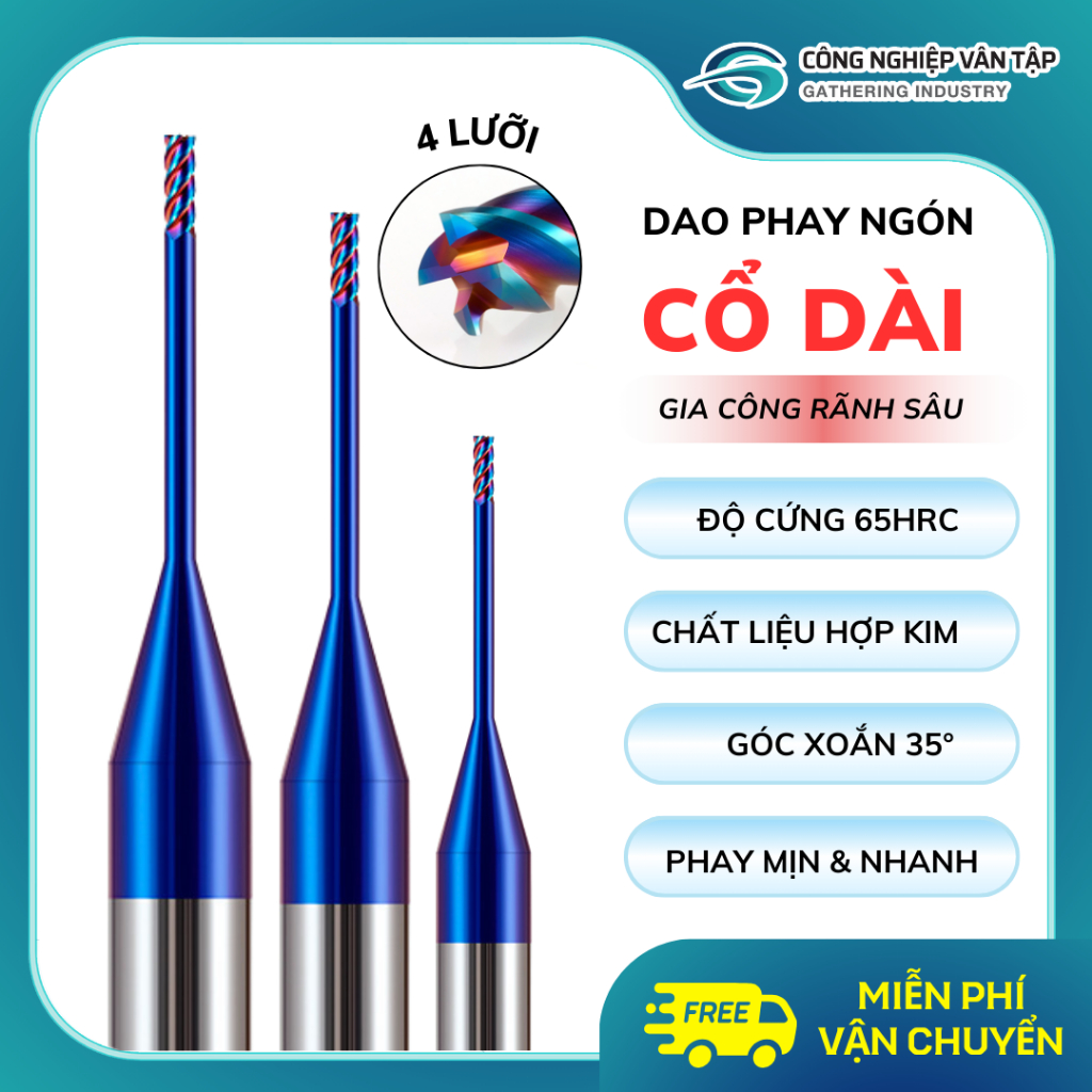 โรงสีปลายคอยาวสําหรับการประมวลผลร่องลึกความแข็ง 65HRC วัสดุโลหะผสมสําหรับการประมวลผลวัสดุหลังจากความ