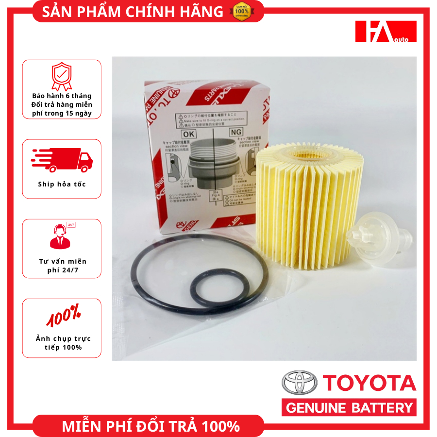 {ขายส่ง-ขายปลีก} โตโยต้า คัมรี่ 2.4, 3.5, กรองน้ํามันเครื่อง เขาทํา 2009-2016 _ รหัสสินค้า : 04152-3