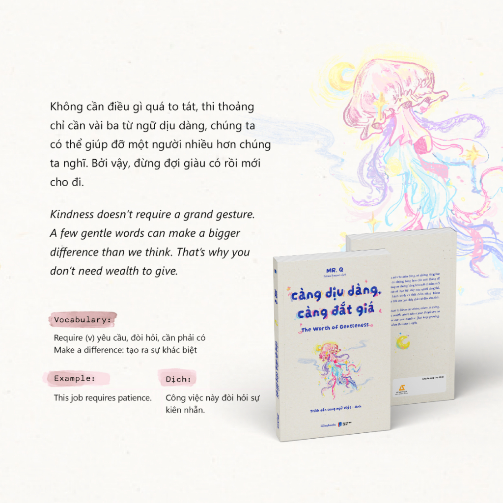 หนังสือ - คุ้มความอ่อนโยนยิ่งแพง - คุ้มค่าของความอ่อนโยนคําคมสองภาษาเวียดนาม-อังกฤษ [bookmall-824]