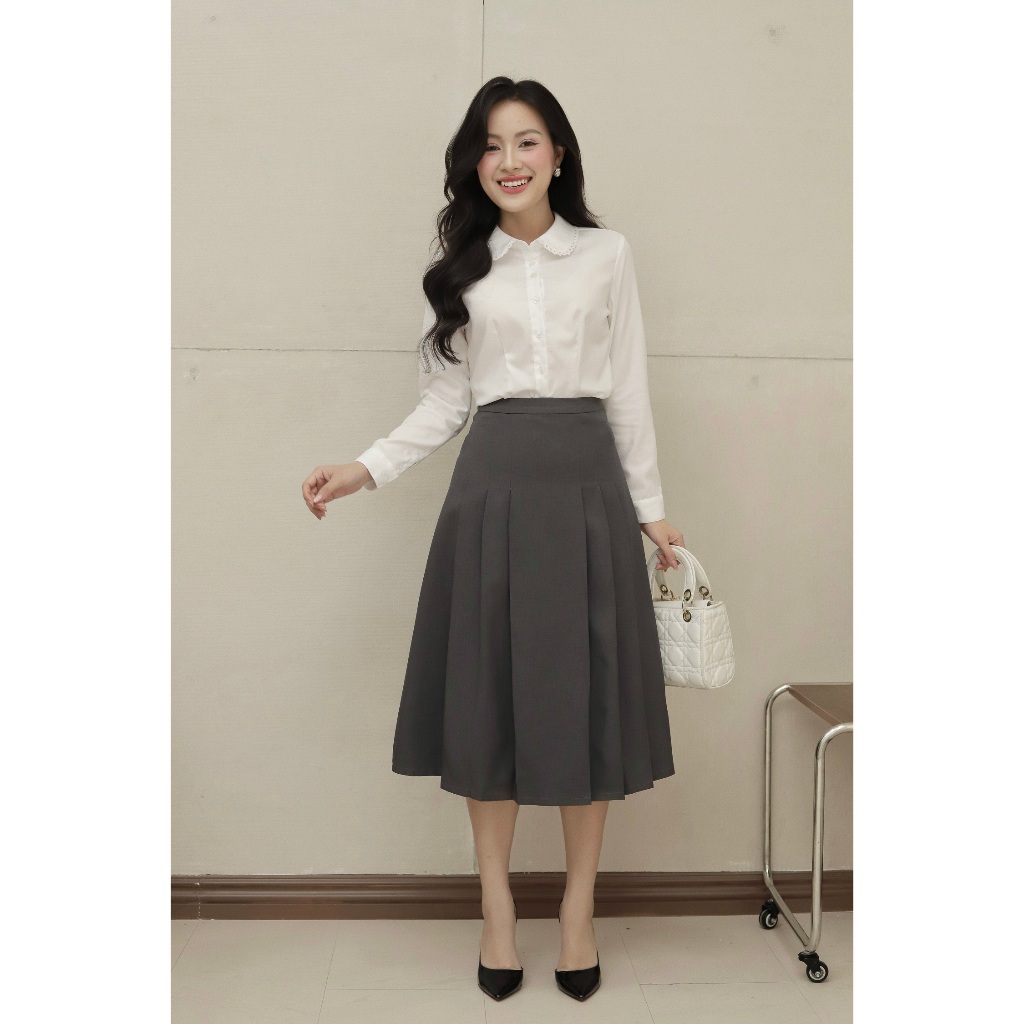 DAN CHAU WOMENS DRESS 923, 2 สีสีดําและเทาเข้ม, SIZE ML XL 2XL