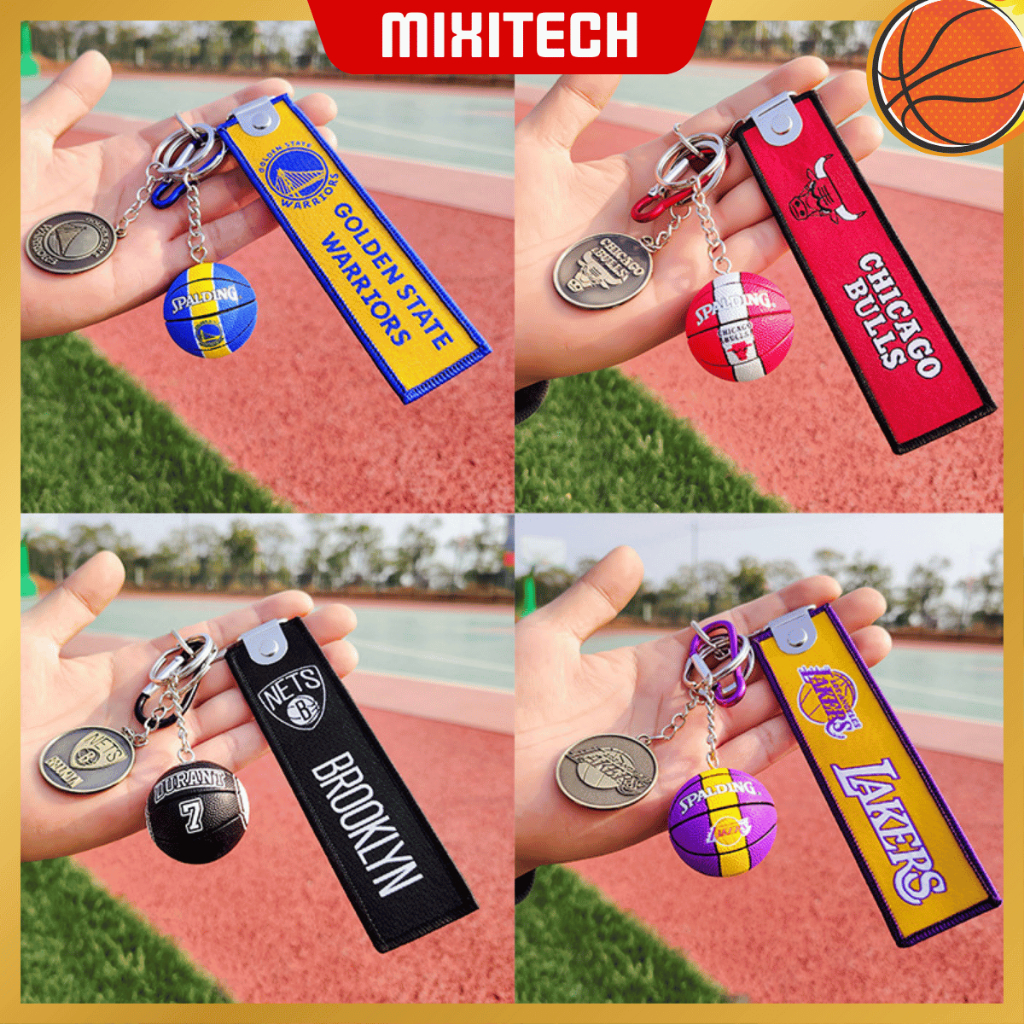 Mixi Tech - โลโก้ NBA พวงกุญแจบาสเก็ตบอล - พวงกุญแจบาสเก็ตบอลโลโก้ 3 in 1