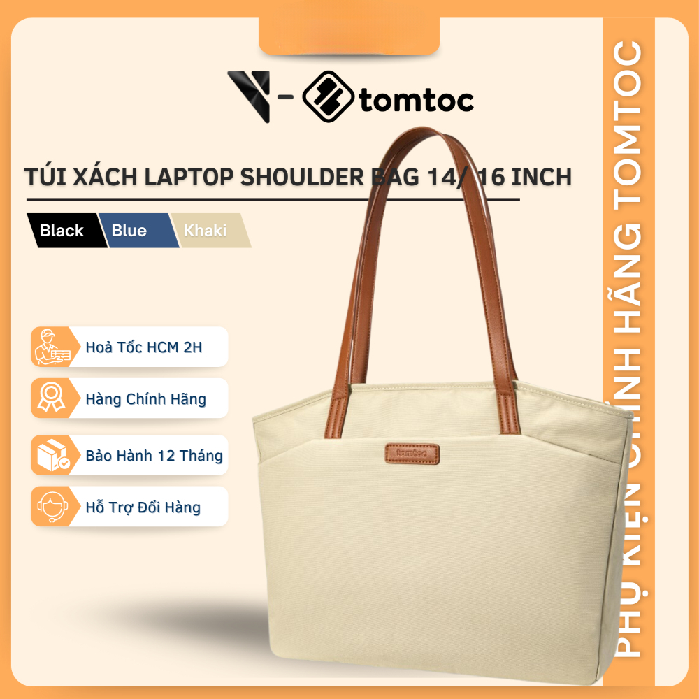 Tomtoc (Usa) กระเป๋ากันกระแทก Tote อเนกประสงค์-T23 สําหรับ Macbook/แล็ปท็อป 13/ 14/ 16 นิ้ว