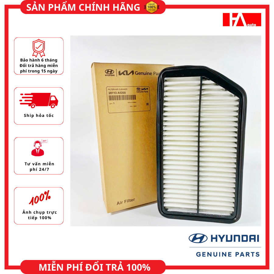 {ขายส่ง-ขายปลีก} ไส้กรองอากาศเครื่องยนต์สําหรับเครื่องดีเซล Hyundai Creta 15-22, i30 เครื่องดีเซล 11