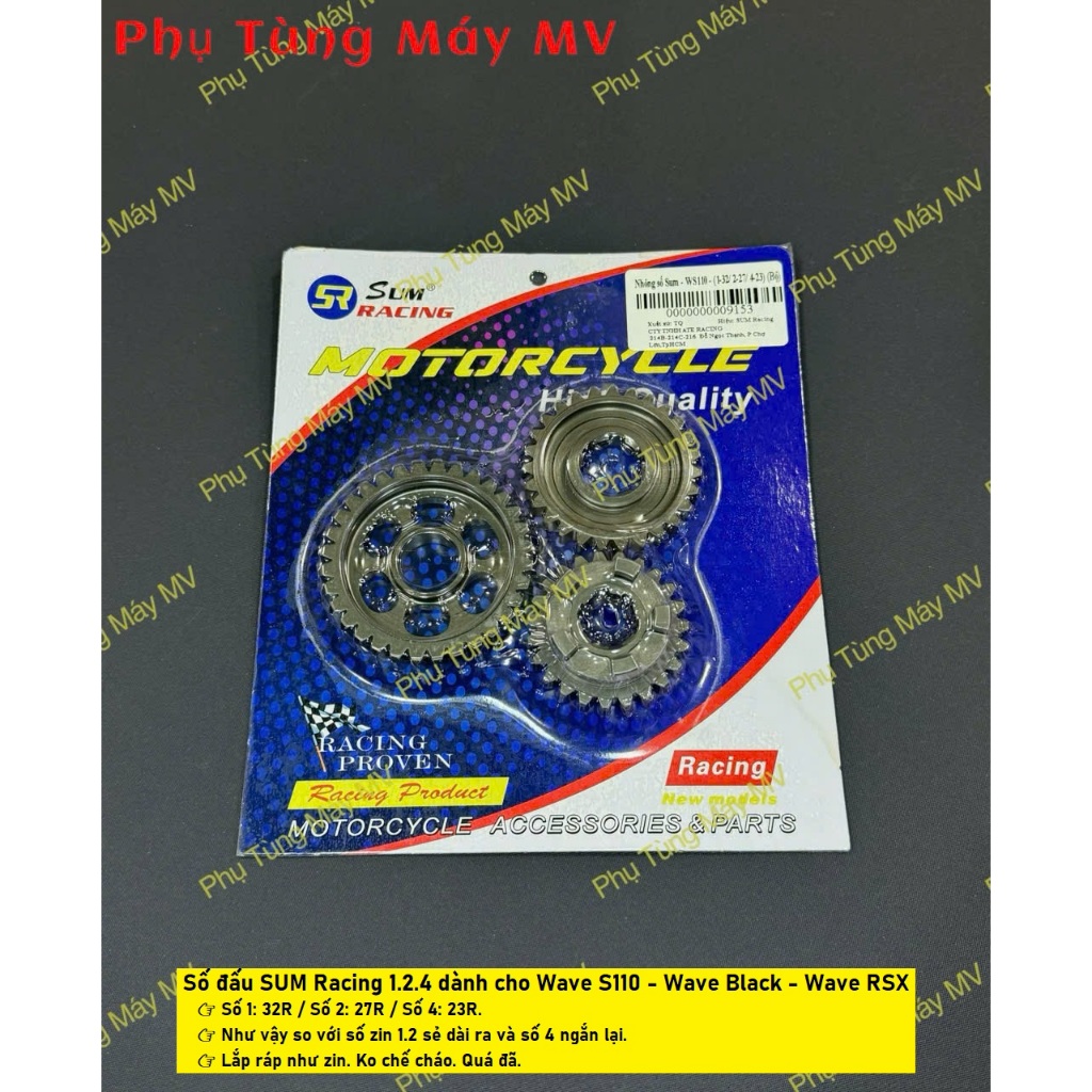 SUM Racing 1.2.4 หมายเลขแข่งขันสําหรับ Wave S110/Wave Black/Wave RSX