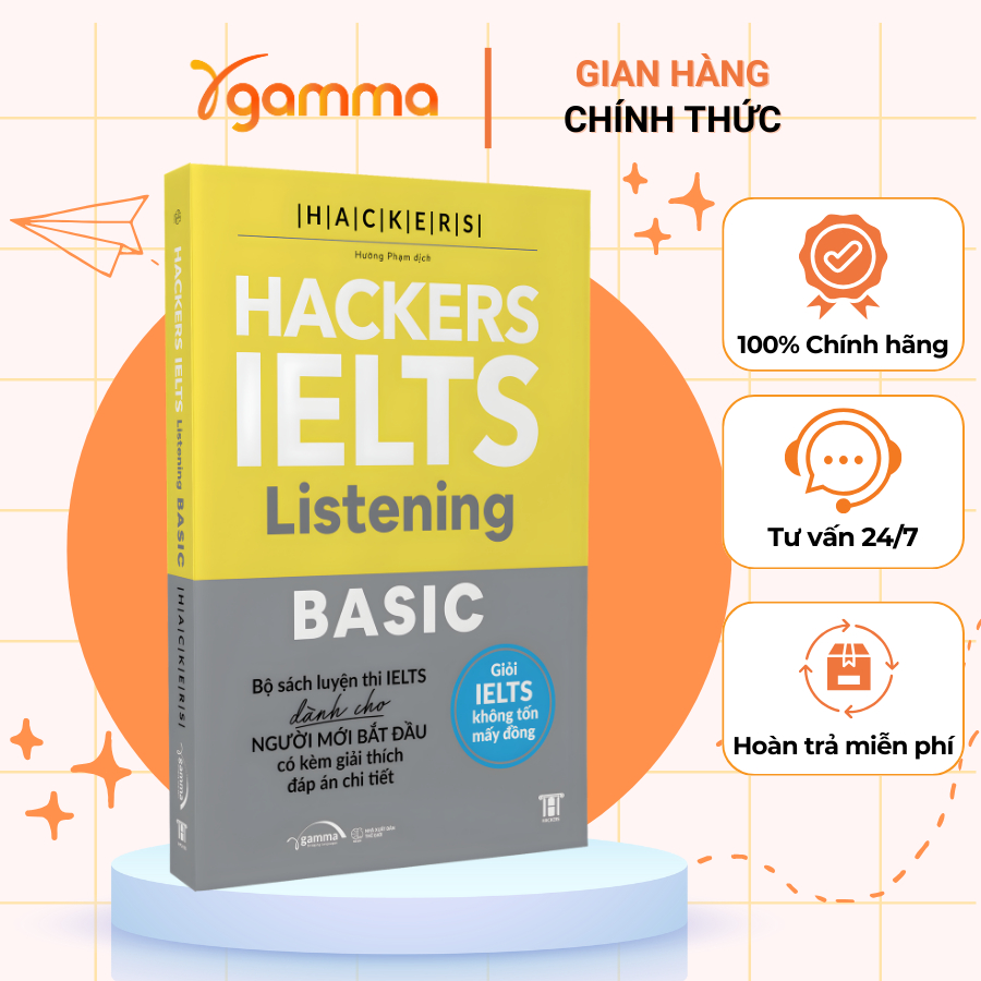 หนังสือ – Hackers IELTS Basic Listening – Self-Study IELTS จาก 3.0-5.5 พร้อมคําอธิบายแบบละเอียด (แกม