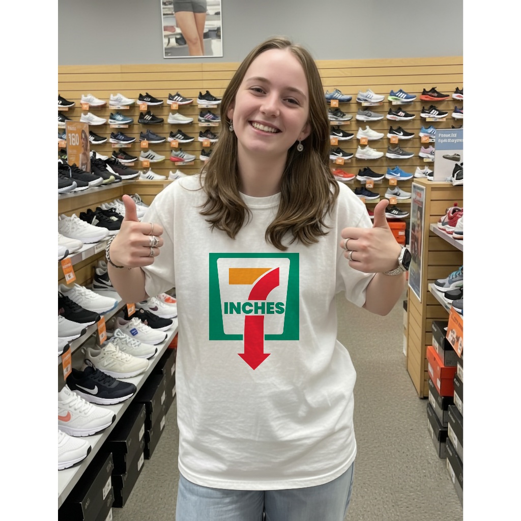 [ผ้าGOOD] 7 INCHES Meme 7 Eleven T-Shirt Thailand Travel Shirt ผ้าฝ้ายคุณภาพสูง