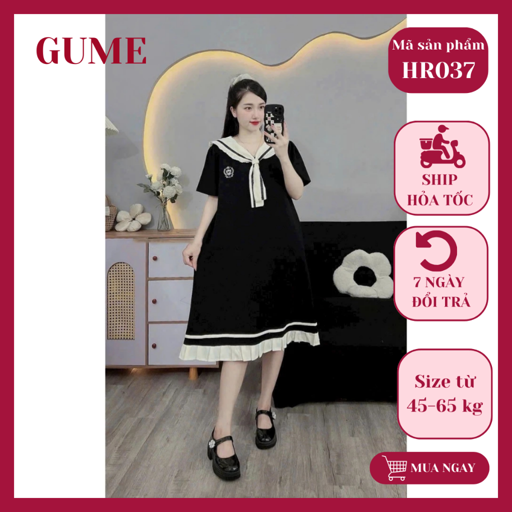 ชุดชุดฤดูร้อนแขนสั้นชุดกะลาสีหลวม Format Soft Umi ผ้าน่ารักลงรูปร่างสําหรับออกไปข้างนอก HD3129 HR037