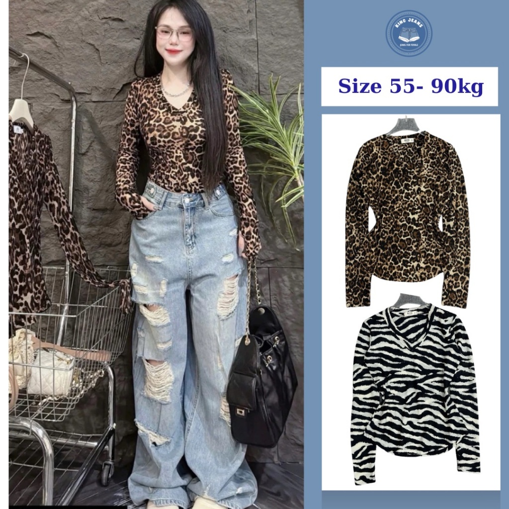 ผู้หญิงแขนยาว Flip-Flop เสื้อยืดลาย Basic Plain V คอ Flattering แขนยาว QC ยืดลูกไม้ Bigsize 55-85Kg 