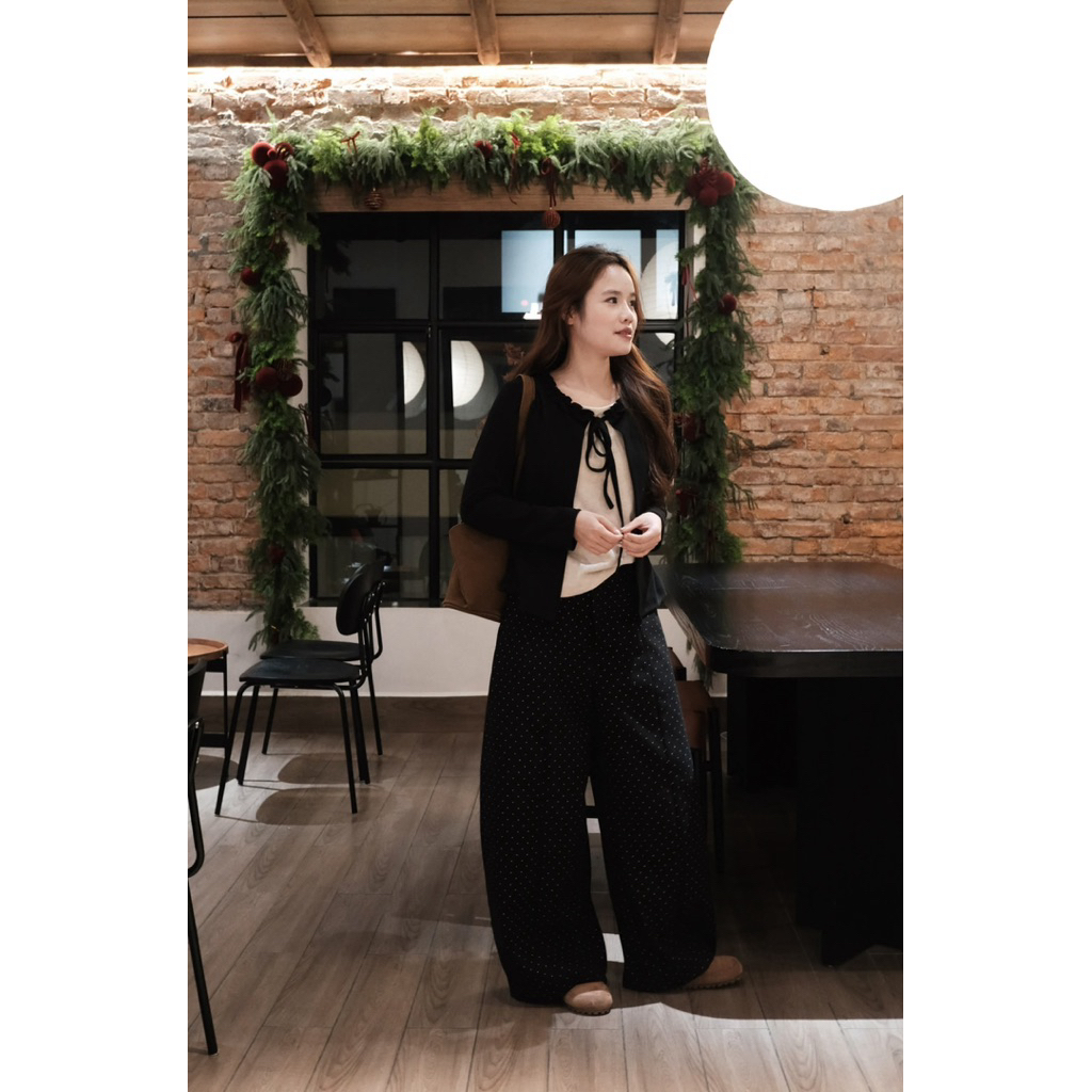 เสื้อสเวตเตอร์ผูกโบว์ชั้น A4644 Nana21 Nanastore21