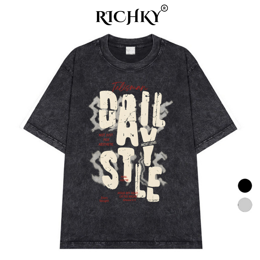 Wash Richky Premium Tee Grunge Daily Style Graphic