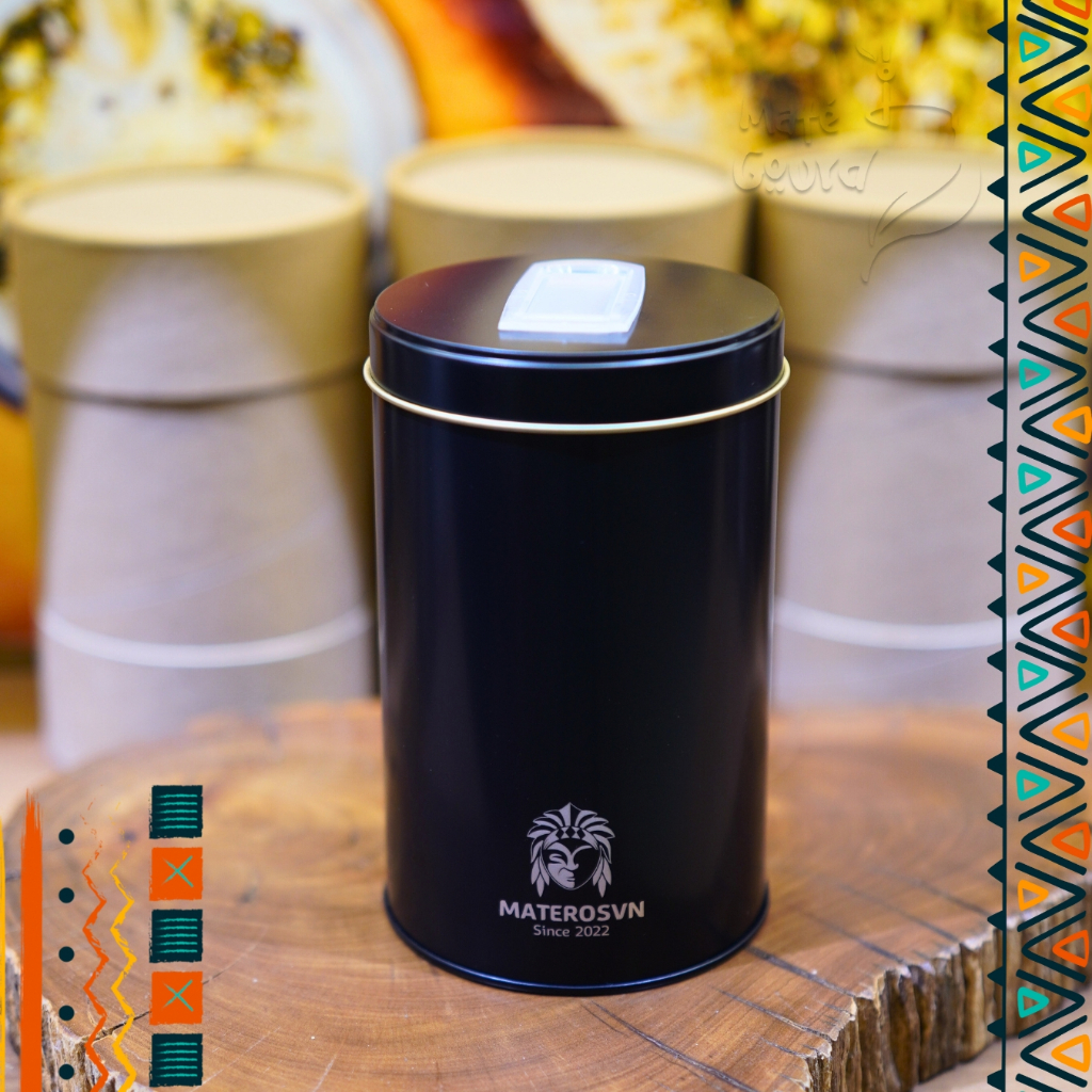 Mate Tea Container 500g – กล่องเก็บของโลหะ Yerba Mate ที่สะดวก