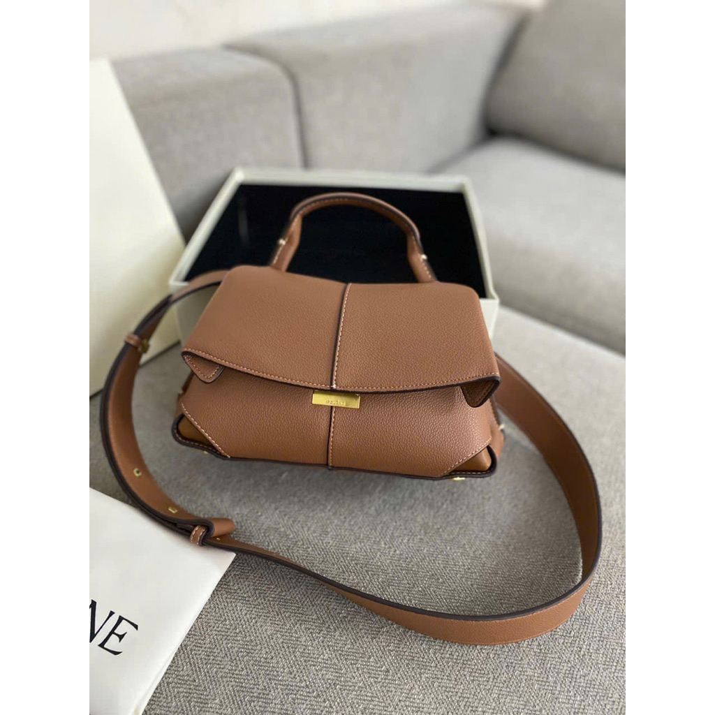 Womens Polene Mokki Mini Brown Camel Crossbody Bag