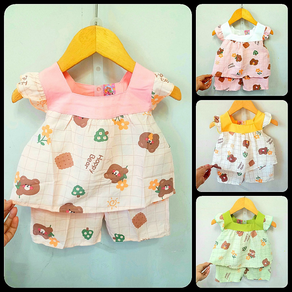 FAIRY WINGS SET FOR GIRLS 8 - 14kg ผ้าคอตตอนเชื่อมเนื้อนุ่ม บางเบา บางและเย็น พิมพ์ลายสวยงาม ไม่เร้า