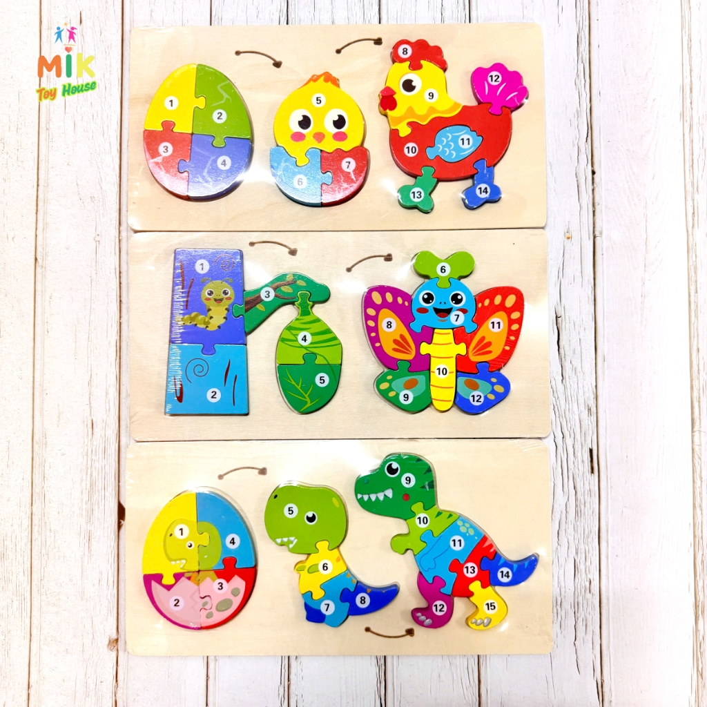 3D ANIMAL WOODEN PUZZLES – ของเล่นเพื่อการศึกษาสําหรับเด็ก