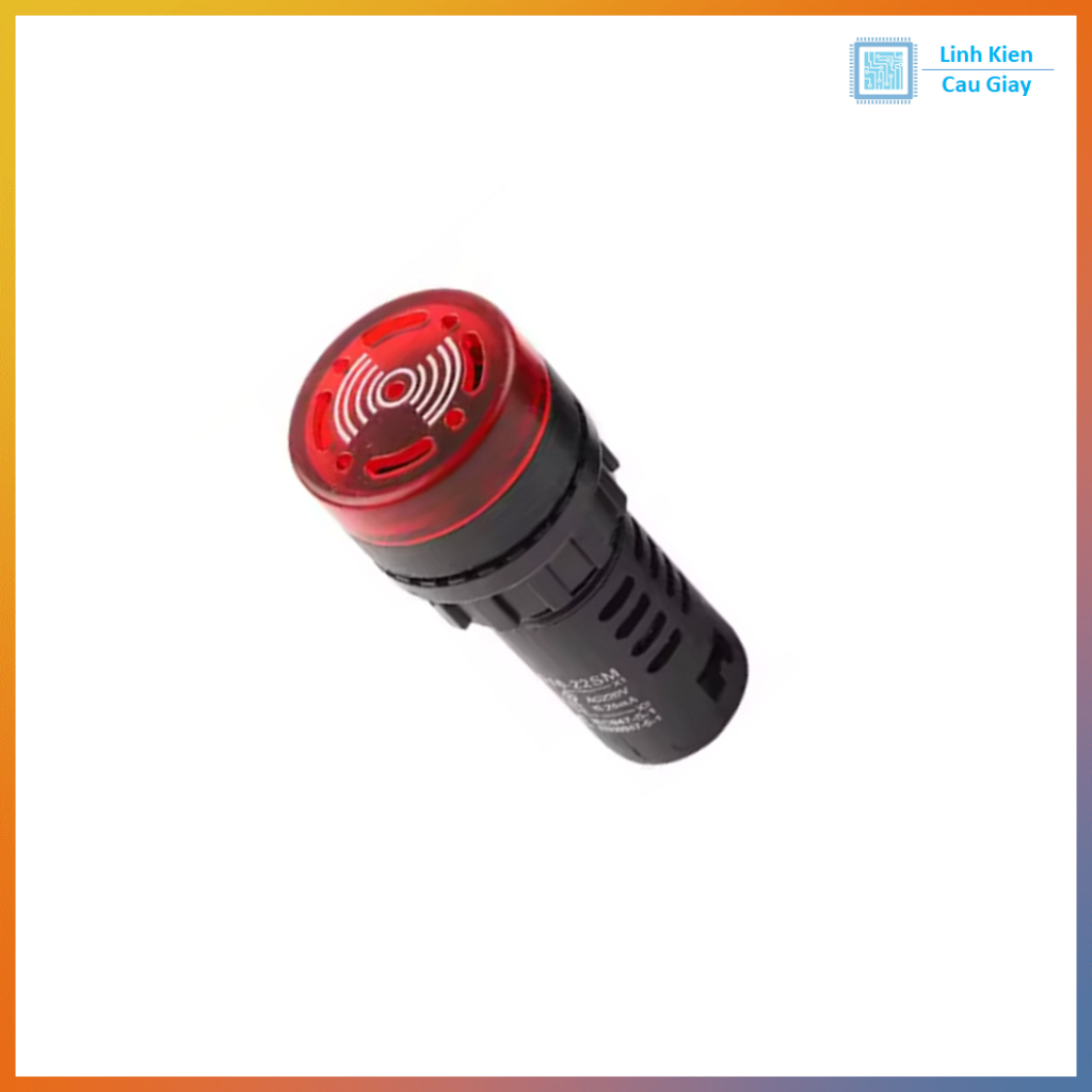 ไฟแสดงสถานะพร้อม buzzer 22mm AD16-22SM สีแดง