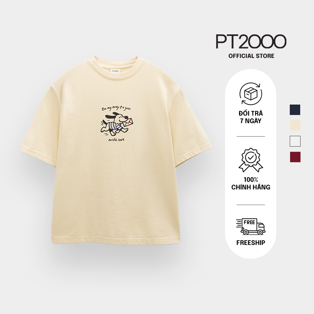 เสื้อยืดแขนสั้นผู้ชาย PT2000 ผ้าคอตตอน แบบ Regular อ่อนเยาว์ ไดนามิก (APV-152)