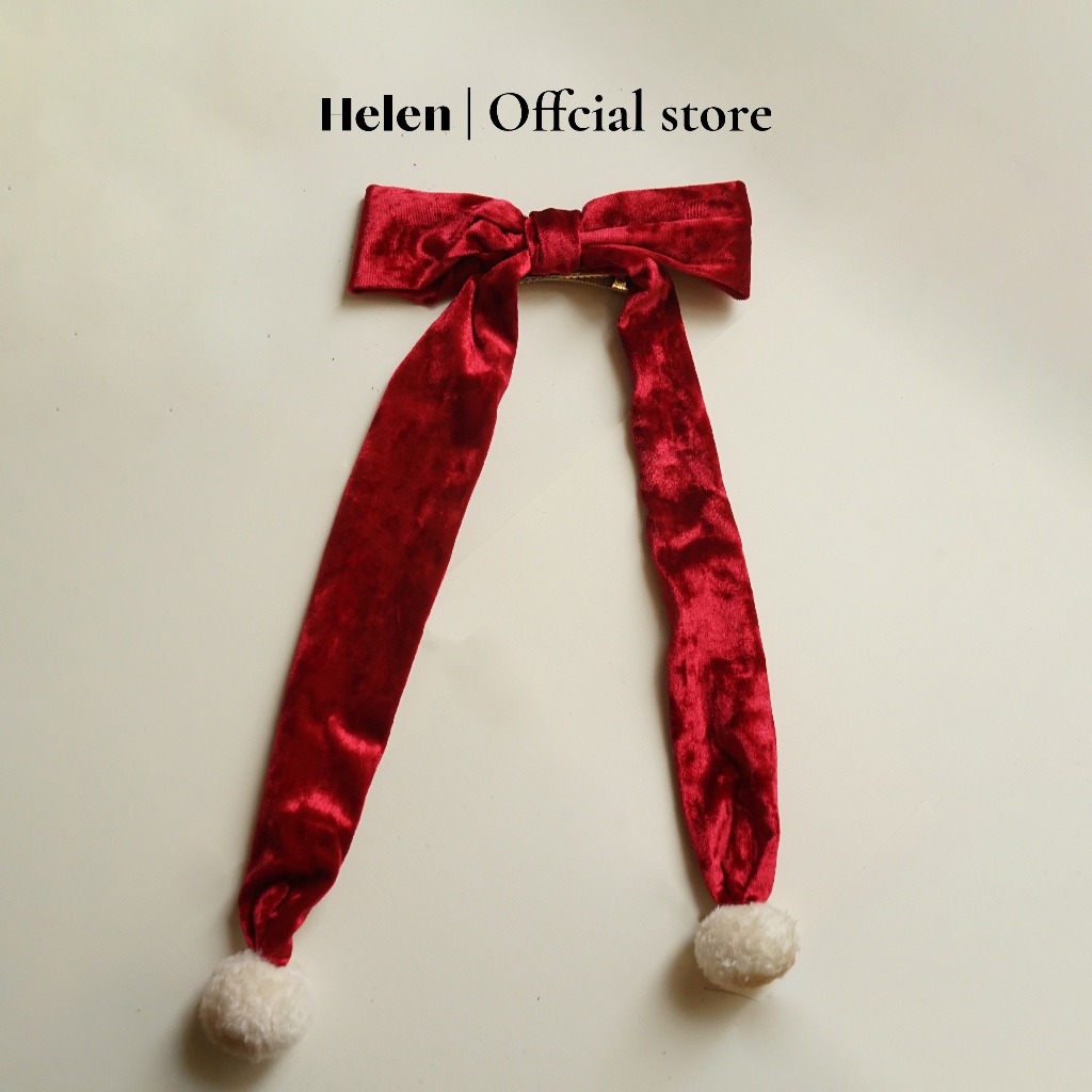 ผู้หญิง Santa Hair Bow Clip Helen Studio