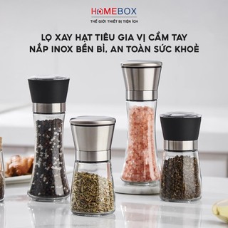 Dụng Cụ Xay Hạt Tiêu Gia Vị Cầm Tay An Toàn Sức Khoẻ, Cối Xay Tiêu INOX Sang Trọng Đa Năng