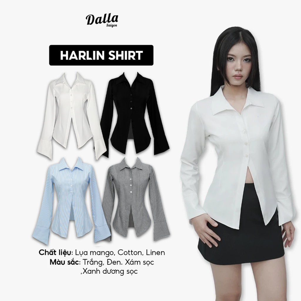 DALLA Harlin Shirt HOT เสื้อเชิ้ตแขนยาวทรงสลิม (SM04)!
