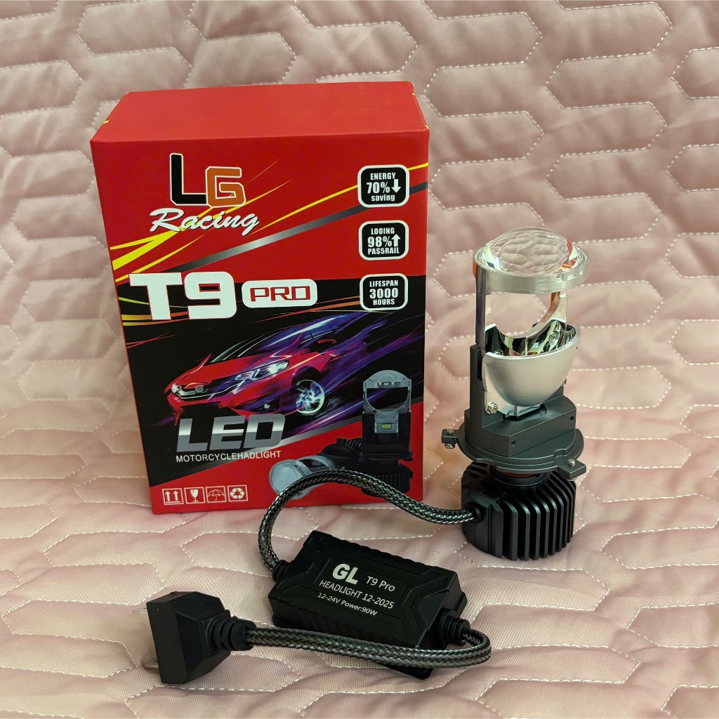 H4 T9 PRO MT Mini Ball LED ไฟหน้า – ติดตั้งบนรถจักรยานยนต์และรถยนต์ผลิตภัณฑ์ VIP 2026 ความจุ 45W-65W