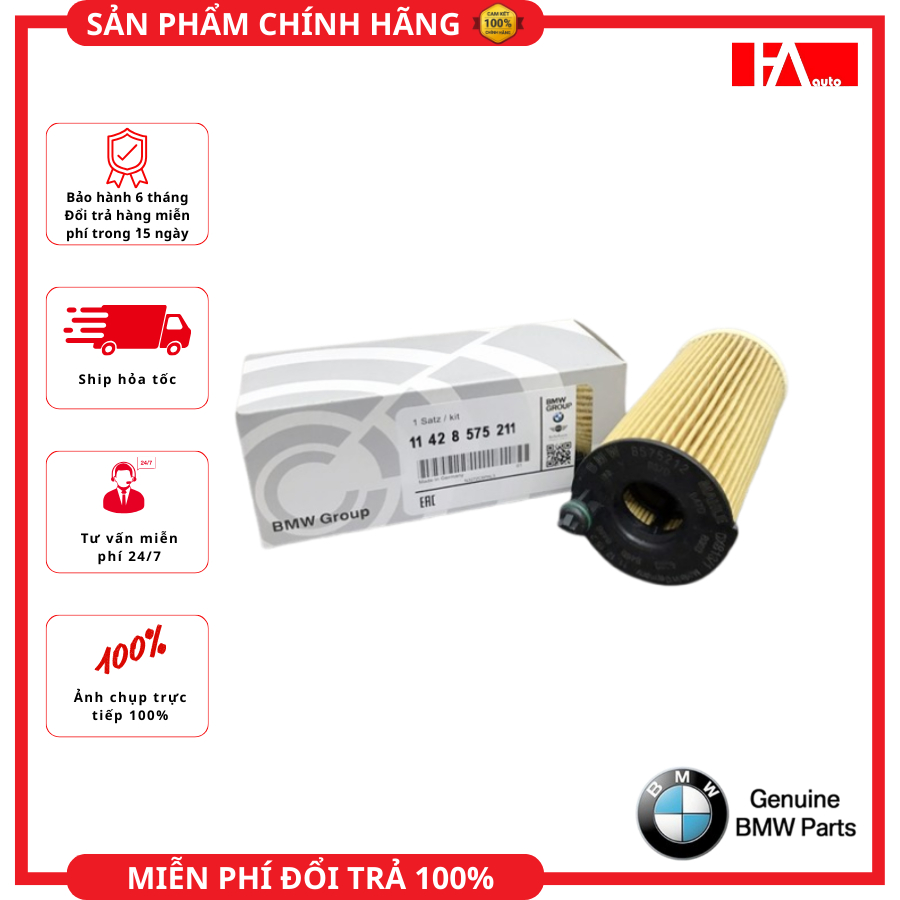 { ขายส่ง - ขายปลีก }กรองน้ํามันเครื่อง BMW สําหรับเครื่อง 1.5L / 2.0L (116d, 116i, 118i, 120d, 125d,