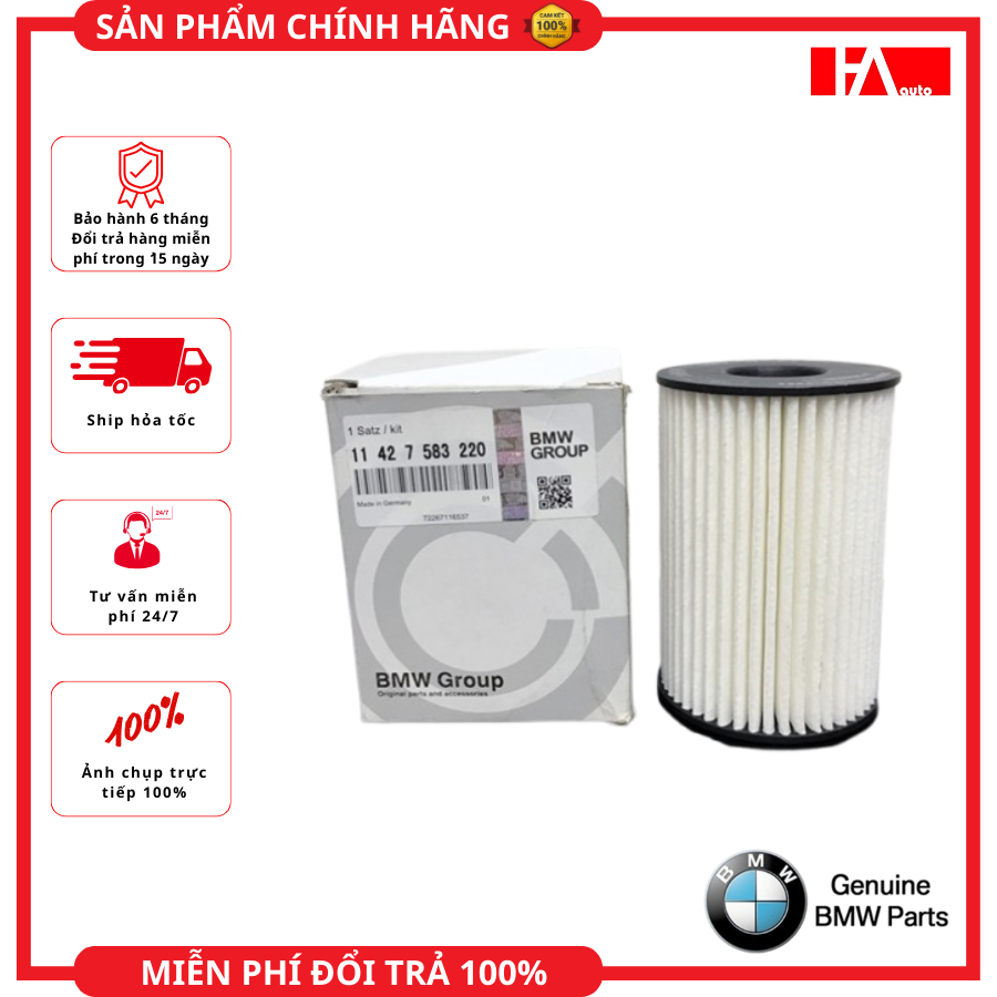 { สินค้าแท้ } กรองน้ํามันเครื่อง BMW 4.4L (550i / 650i / 750i / 760i / M5 / M6 / X5 / X6)