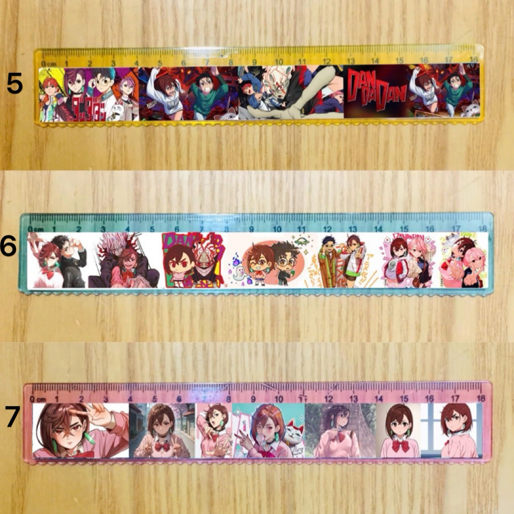 Dandadan Ayase Momo,ไม้บรรทัดอะนิเมะ Takakura Ken 2 ชิ้น / Dandadan Ayase Momo,ไม้บรรทัดรูป Takakura